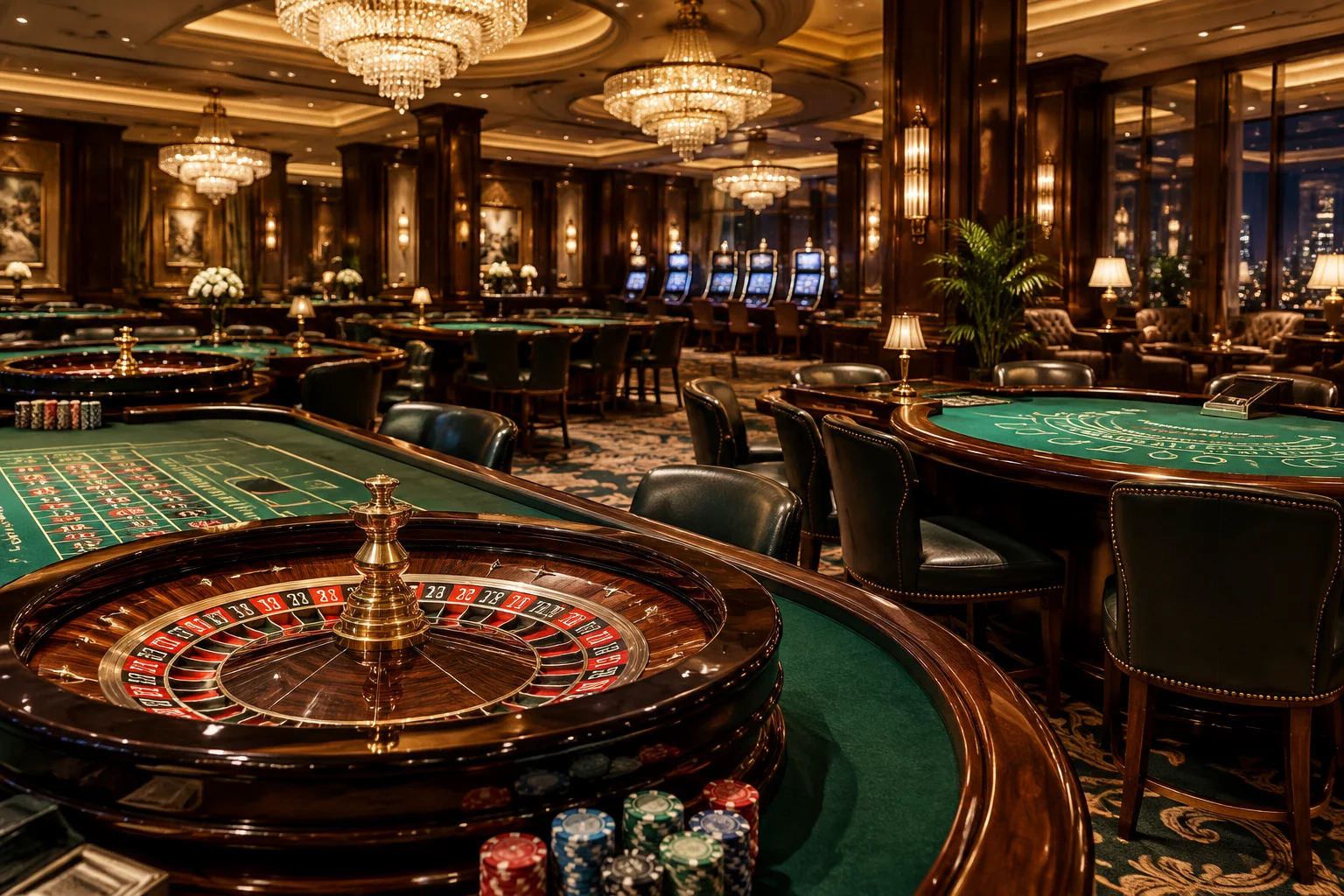 The Palace Hotel luxury casino salon